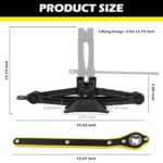 1.5T Scissor Car Jack Kit with Ratchet Wrench Heavy Duty 3307lbs - Image 2