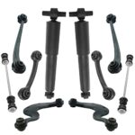 TRQ Rear Suspension Kit Control Arm Control Arm Link Shock Absorber Sway Bar Stabilizer Link Compatible with 08-17 Buick 09-17 Chevrolet 07-16 GMC 07-10 Saturn