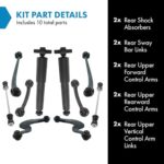 TRQ 8pc Rear Suspension Kit for GM Vehicles 2007-2017 - Image 2
