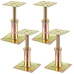 Threlaco 4 Pack House Floor Jack, Hand Jacks for Lifting and Leveling, 4.3" - 6.6" Adjustable Height Range, Telescoping Jack for Temporary Support Adjustment Height Range Capacity