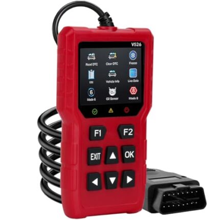 V526 OBD2 Scanner Code Reader, Engine Light Diagnostic Tool, Battery Voltage Tester, Compatible with Cars & Trucks Since 1996