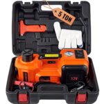 VEVOR Electric Car Jack, 5 Ton/11023 LBS Hydraulic Jack Lift with Built-in Inflatable Pump and LED Light