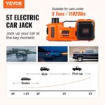 VEVOR 5 Ton Electric Car Jack Hydraulic Lift with Air Pump & LED - Image 2