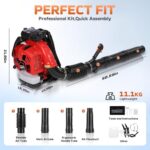 Pro 80cc Gas Backpack Leaf Blower | High-Velocity 92.2 M/S Powerful Yard Tool - Image 2