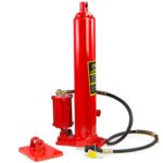 XtremepowerUS 8 Ton Air/Hydraulic Long Ram Jack Piston Ram 8-Ton Capacity Cherry Crane Shop Engine Hoist Lift For Truck- 8.0 Lbs, Red