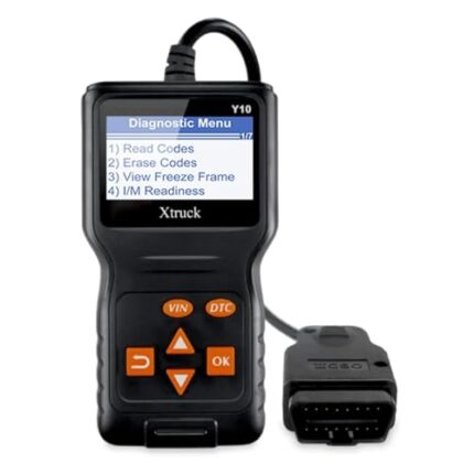 Y10 Universal OBD2 Scanner Check Engine Light Car Code Reader, OBDII Diagnostic Scan Tool Read and Clear Erase Codes, Get Vehicle Information, Data Flow, Real-time Curve