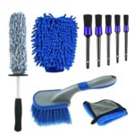 ZQLTQL Car Interior Cleaning Kit for Volvo XC40 XC60 XC70 XC90 2000-2025, Automobile Detailing Kit Interior Cleaner, Car Detailing Brushes, Vehicle Wash Cleaning Kit,B-9PCS