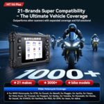 iCarsoft MT V6 Plus: Professional Motorcycle Diagnostic Scanner for 21 Brands OBD2 - Image 2
