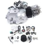 125CC Semi Auto Engine Motor Kits Horizontal, Single-cylinder, 4-Stroke, Air-cooled Electrical Start Engine 4 Speed W/Reverse for Go Kart ATV Quad Buggy ATC70 90 CDI (US Stock)