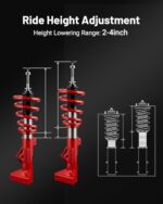 EVIL ENERGY Coilovers Mercedes Benz C-Class W203 RWD 2001-2007 32-Level Damper Adjustable Lowering Kit Red - Image 3