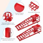 2 Pack 5 Ton Hydraulic Car Ramps Low Profile Lift 9.8-16.21" - Image 4
