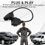 GM OBD1 to OBD2 Diagnostic Scanner Adapter Cable 12-Pin Connector Tool - Image 4