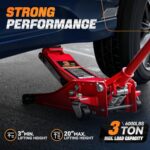 Auto Dynasty 3 Ton Low Profile Hydraulic Floor Jack Dual Piston Quick Lift - Image 3