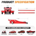 Auto Dynasty 3 Ton Low Profile Hydraulic Floor Jack Dual Piston Quick Lift - Image 4