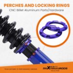 Honda CR-V Coilovers 1996-2001 Adjustable Lowering Suspension Kit Blue - Image 3