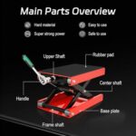 Motorcycle Scissor Lift Jack 1200lbs Steel 4-14 Inch Red ATV - Image 3