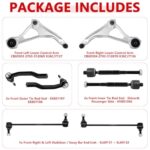Nissan Altima Maxima Control Arm Suspension Kit Ball Joint Sway Bar - Image 5