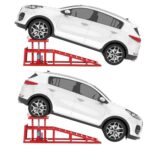 2 Pack Hydraulic Car and Truck Service Ramps,Low Profile Car Lift Service Ramps for Oil Changes,11000 Lbs (5 Tons), Adjustable Lift Height 9.8" to 16.21", Home Garage,Vehicle Auto Garage