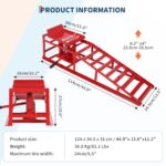2 Pack 5 Ton Hydraulic Car Ramps Low Profile Lift 9.8-16.21" - Image 2