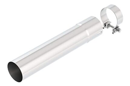 BORLA 60556 Performance Exhaust Extension Pipe 2015-2023 Ford F-150 V6 & V8 (Exc. Raptor & Tremor & Black Appear. Pkg.) Crew Cab With Standard Bed 3" Diameter Pipe Incl. Clamp T-304 Stainless Steel