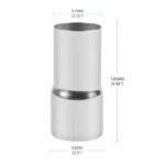 2.25 to 2.5 Inch Exhaust Pipe Adapter 304 Stainless Steel 2PCS - Image 2