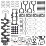 2.4 G4KJ Rebuild Overhaul Kit with Crankshaft Connecting Rods Piston Gaskets Compatible with Hyundai Sonata Santa Fe Tucson Kia Sorento Optima Sportage 2.4L GDI Engine Replace# 23111-2G200 23510-2G500