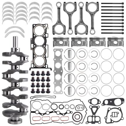 2.4 G4KJ Rebuild Overhaul Kit with Crankshaft Connecting Rods Piston Gaskets Compatible with Hyundai Sonata Santa Fe Tucson Kia Sorento Optima Sportage 2.4L GDI Engine Replace# 23111-2G200 23510-2G500