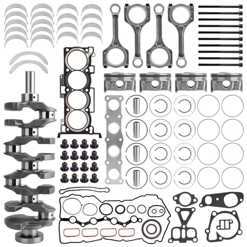2.4 G4KJ Rebuild Overhaul Kit with Crankshaft Connecting Rods Piston 2.4 G4KJ Rebuild Overhaul Kit with Crankshaft Connecting Rods Piston Gaskets Compatible with Hyundai Sonata Santa Fe Tucson Kia Sorento Optima Sportage 2.4L GDI Engine Replace# 23111-2G200 23510-2G500