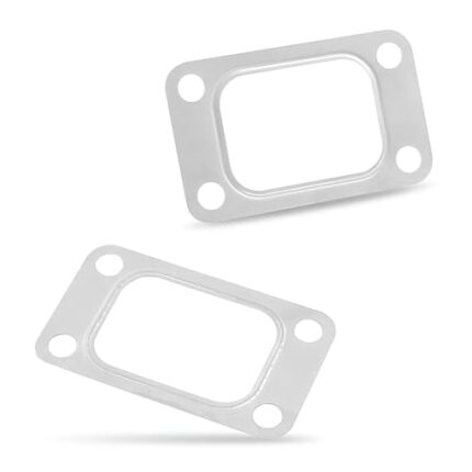 Sinytuto 2 PCS Automotive Turbocharger Inlet Gasket, Stainless Steel Manifold Gasket, Open Turbine Gasket, Compatible with T3 T34 T35 T38 GT35 GT35R (Silver)