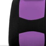 FH Group Purple Cloth Front Car Seat Covers Universal Washable - Image 3
