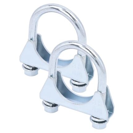 AFEISOL 2 Pack 1.5" U Bolt Clamp Saddle-Style Muffler Exhaust Clamps on Tip Pipes 38 mm Steel U-Bolt Exhaust Pipe Clamps (1-1/2")