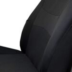 FH Group 7-Seat Car Seat Covers Set with Steering Wheel Cover Black - Image 4