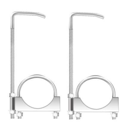 HAOXAOON 2 Pcs 3" Universal Exhaust Clamp with Hanger,Exhaust Hangers Fits 3" Exhaust Pipe