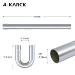 2.25" Stainless Steel Exhaust Pipe Kit 8pc Mandrel Bend U-Bend DIY - Image 2