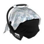Floral Toile Baby Car Seat Cover Breathable Muslin Cotton Canopy - Image 4