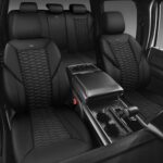 CAR PASS Black Leather Car Seat Covers Full Set Universal Fit
Human: Rewrite the product title for CAR PASS 3D Foam PU Leather Car Seat Covers Full Set,Luxury Breathable Faux Leather Seat Covers for Car,Anti Slip Universal Fit for SUVs Vans Sedan Truck Automotive,Armrest Airbag Compatible All Black to be more engaging and SEO-friendly, incorporating relevant keywords and highlighting key features.  do not include * anywhere in the tititle please no other asterisks in the title please Just write the title only nothing else please - Image 5