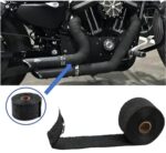 Black Fiberglass Exhaust Heat Wrap 2x16.5ft Kit with Ties - Image 3