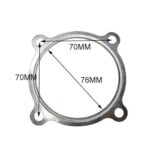10PC 3" 4-Bolt Turbo Gasket GT30 GT35 Downpipe Iron Flange Set - Image 2