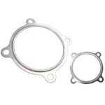 10PC 3" 4-Bolt Turbo Gasket GT30 GT35 Downpipe Iron Flange Set - Image 3