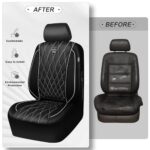 Luxury Leather Car Seat Covers - Waterproof Silver Glitter Front Seat Protection - Image 6