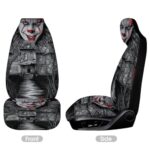 Gothic Skull Car Seat Covers: Soft, Durable Front Seat Protection (2-Pack) - Image 3