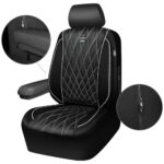 Luxury Leather Car Seat Covers - Waterproof Silver Glitter Front Seat Protection - Image 5