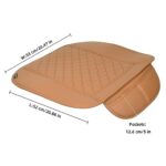 Leather Car Seat Covers 2PC Waterproof Front Bottom w/Pocket Brown - Image 9