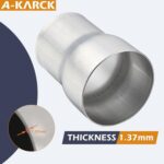 A-KARCK Stainless Steel Exhaust Pipe Reducer Adapter 1.75" to 2" ID, 4" Length - Image 3