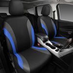 Sporty Blue & Black Universal Car Seat Covers | Airbag Safe | Front Seats - Image 2