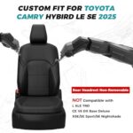 FEINEPRO Custom Leather Seat Covers Toyota Camry 2025-2026 Black - Image 2
