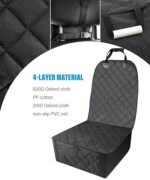 Ultimate Waterproof Dog Car Seat Cover - Nonslip, Scratch-Proof Pet Protector - Image 6