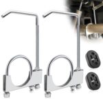Ppizkk 3" Universal Exhaust Clamp with Hanger,Made of Heavy-Duty Steel Clamp with Rear Muffler Hanger Exhaust Pipe,Exhaust System Hanger Car Truck Exhaust Pipe,2PCS (2Pcs 3 Inch)