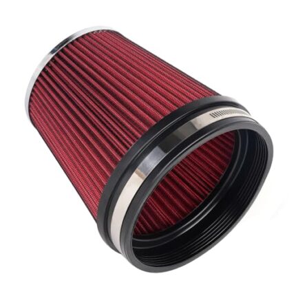 6" Inlet Cold Air Intake Filter Cone Replacement Performance Washable Clamp-On Dry Air Filters Red (6" Tall)