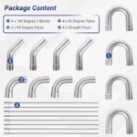Universal Custom Exhaust Kit: 18 Gauge Mild Steel Mandrel Bend Tubing, 16-Piece Set - Image 7